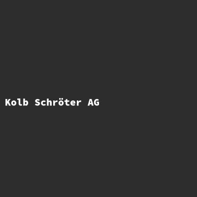 Hersteller: Kolb Schröter AG