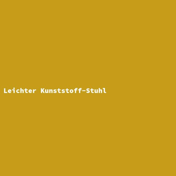 Leichter Kunststoff-Stuhl