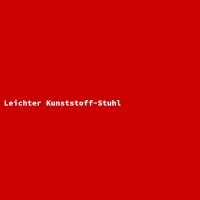 Leichter Kunststoff-Stuhl
