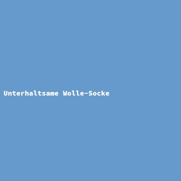 Unterhaltsame Wolle-Socke